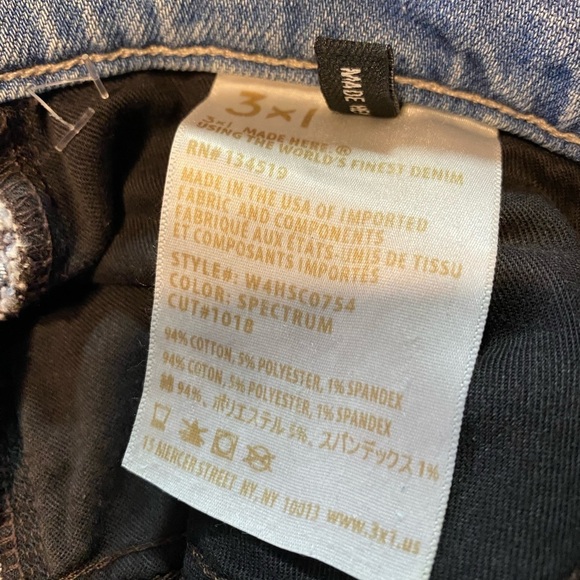 3x1 Color block Hem Spectrum Jeans Size 27 B13 - Picture 3 of 8